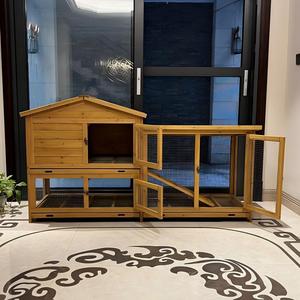 2026Wood Jaula Móvil Grande y Económica para Conejos y Gallinas, <span class=keywords><strong>Caseta</strong></span> Exterior para Pájaros, Cueva para Gatos, <span class=keywords><strong>Gallinero</strong></span> Portátil para Cría de Aves y Mascotas - Product Image 4