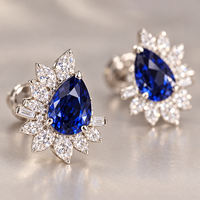 Boucles d'oreilles de luxe cultivées en laboratoire, or blanc 10K 14K 18K, certifiées IGI, taille ovale, halo soleil, bijoux fins Huairuogu, coffret cadeau pour elle