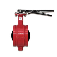 Vanne papillon manuelle en fonte ductile de haute qualité à commande par poignée, type à pince, pour contrôle d'eau et d'incendie, prix usine