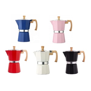 OEM portátil Espresso cafetera de aluminio 150ml/300ml Moka Pot Stock Metal Cafetera Stovetop <span class=keywords><strong>Mocha</strong></span> <span class=keywords><strong>Maker</strong></span> - Product Image 1