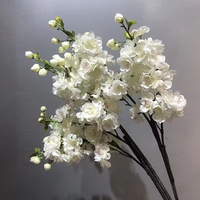 YH006 grosir bunga Sakura buatan Jepang bunga Sakura buatan sutra merah muda putih bunga Sakura buatan