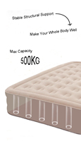 Matelas de Camping Gonflable avec Pompe Intégrée, Matelas Gonflant Surface Améliorée, Tapis Portable, Lit Gonflable pour Extérieur Intérieur