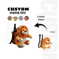 Dessin animé escalade copain mignon en peluche chien roche craie sac doux en peluche sac à dos sac d'escalade personnalisé peluche animal figure jouets