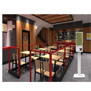 Kiosque de paiement interactif Tacteasy Retail 23,8 pouces, kiosque de commande de service, kiosque numérique, écran tactile LCD Android pour les restaurants de hamburgers/bar - Product Image 6