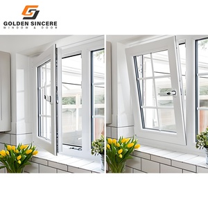 GS <b>Frosted</b> Glass Aluminum Tilt and Turn <b>Window</b> for Privacy in Bedrooms - Product Image 3