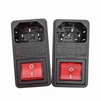 Module 3-en-1 EN60320 de qualité hospitalière avec prise C14, double fusible et interrupteur à bascule DPST 0717-2S-PQ1.5