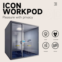 Cabine téléphonique de bureau insonorisée acoustique portable moderne Grande salle de réunion insonorisée pour immeuble de bureaux