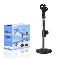 Support de microphone à disque tout métal, avec ou sans fil, capacité radio, micro de conférence, banc de bureau, support de table.