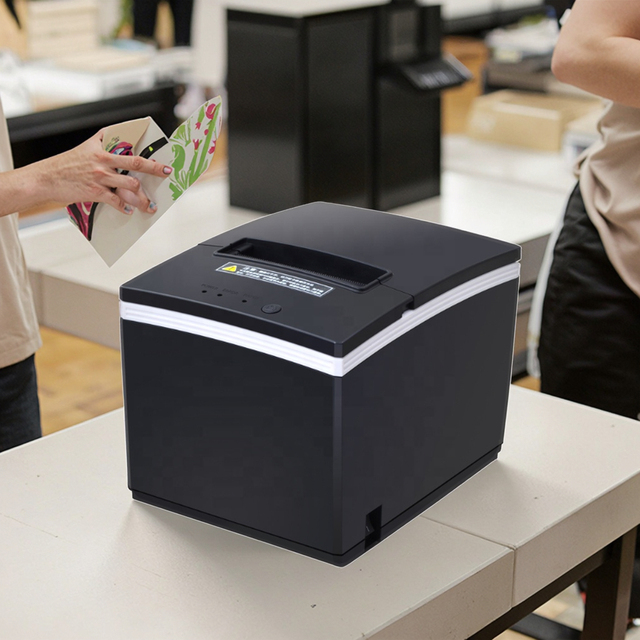 POS Thermal Receipt Printer OEM/ New Fashion 80MM Serial+USB+LAN 260mm/s for All-in-One POS Systems