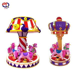 Thiết kế mới quay vòng đồng tiền hoạt động <span class=keywords><strong>Carousel</strong></span> đi xe đầy màu sắc Kiddie Đi xe ngựa Swing trò chơi máy trẻ em Arcade máy - Product Image 4