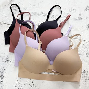 Ensemble soutien-gorge et culotte sans fil SUHE pour femme – Lingerie quotidienne confortable et sans coutures, sous-vêtements doux et lisses à bonnets lisses, vêtements intimes - Product Image 2