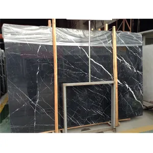 Jumbo slab natural stone decoration whole piece carving nero black spider marble slab black taurus marble mosaico