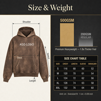 Sweat à capuche en molleton 100 % coton de haute qualité, logo personnalisé, marron délavé, épaules tombantes, style streetwear, fabricant OEM ODM