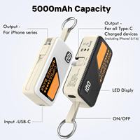 Porte-clés portable en forme de capsule, alimentation électrique, coque en plastique, forme compacte, transmission de puissance multi-ports