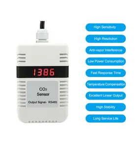 CDW-12A Outdoor Analog Carbon Dioxide Ndir Co2 Transmitter Monitoring Detector Gas Sensor 0-1000ppm For Greenhouse