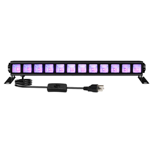 Barre lumineuse LED UV en aluminium 12*3W IP65 395nm avec interrupteur marche/arrêt pour scène, discothèque, fête d'Halloween, effet fluorescent - Product Image 1