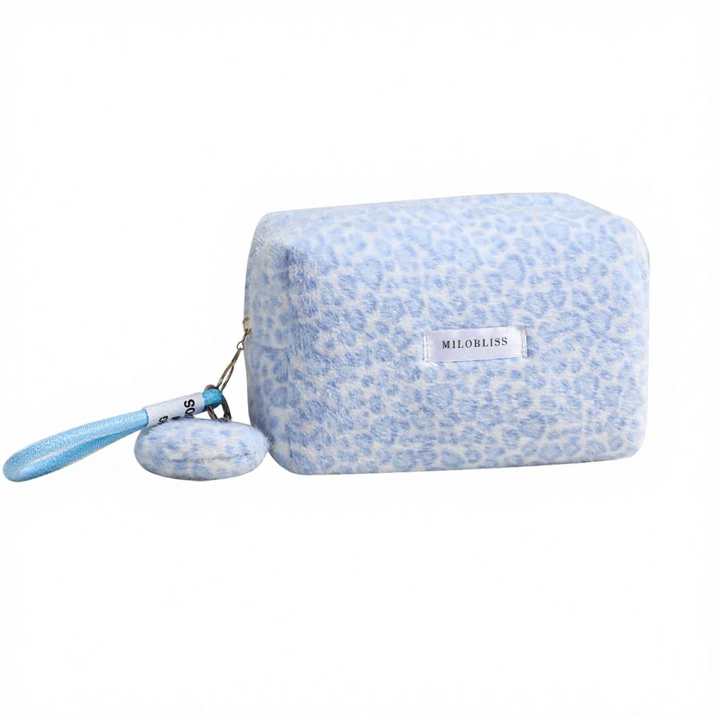 Sac oreiller léopard bleu