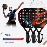 Professionelle Carbonfaser-Padel-Schläger mit Verbesserter Vergebungsfähigkeit und Platzkontrolle, Kundenspezifische OEM-Fertigung, Weitere Designoptionen, Komplettes Set