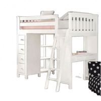 YQ JENMW – lit loft en bois massif pour enfants, lit multifonctionnel avec bureau, simple et à la mode