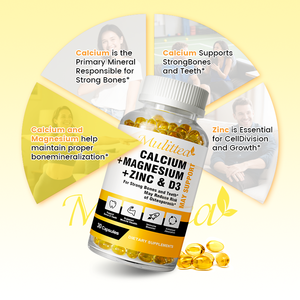 Cápsulas OEM 60 unidades de calcio, magnesio, zinc, vitamina D3, nutrientes esenciales para huesos y dientes fuertes - Product Image 3