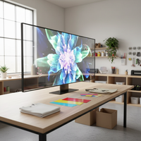 Écran LED P4 en verre adhésif transparent 4000 Nits Cloud CMS Mur d'affichage extérieur Gestion à distance de l'alimentation/du contenu