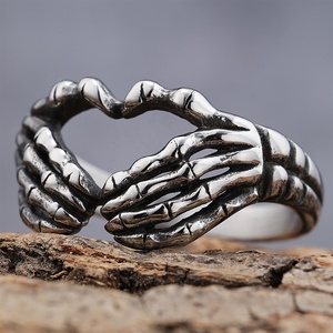 Trang Sức Biker Nữ Phong Cách Punk Gothic Hợp Thời Trang Tùy Chỉnh Nhẫn Đeo Tay Hình Đầu Lâu Hình Bướm Trái Tim Phong Cách Gothic Punk Cổ Điển Quà Tặng Halloween - Product Image 1