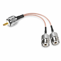 Câble répartiteur en Y personnalisé UHF N mâle vers double N femelle, conducteur en cuivre 50 Ohms, adaptateur coaxial RF Pigtail pour antenne radioamateur