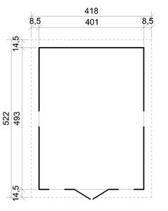 แผงไม้ขนาด L518 X X H246cm ขนาด17มม. ประกอบง่ายด้วยที่เก็บของในสวนไม้ W420