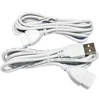 Câble d'extension USB 2.0 Type A mâle vers femelle blanc personnalisé en usine, 0,5 m, 1 m, 2 m, 3 m pour ordinateur