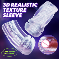 3D-Textur Taschenmuschi Männer-Stimulator Penispumpe Vergrößerer Wasserdichter Automatischer Saugvibrator Masturbationsbecher