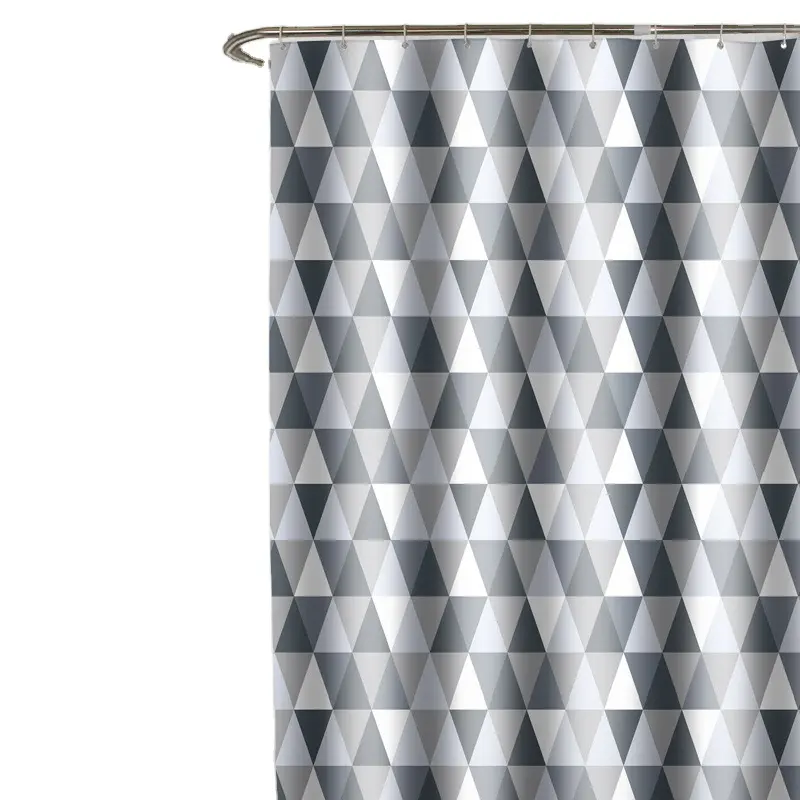Factory Custom All Over Print Polyester Waterproof Anti-mildew Thick Shower Curtain For Bathroom