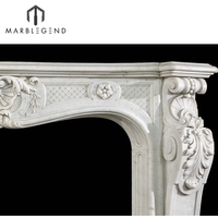 Statue noire en marbre style Baroque français, cheminée antique surround en marbre, vente en gros