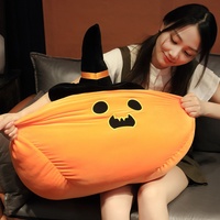 Peluche Citrouille de Halloween en Polyester Rembourrée de Coton PP, Cadeau Unisexe