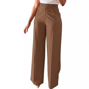 Pantalons larges décontractés pour femmes, style nouveau, taille haute, été, pantalons amples, pantalons droits fins, pantalons pour femmes - Product Image 3