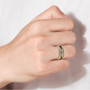 Bague de mariage pour homme, plaquée or antique vintage, 8 mm, avec méteorite et lapis, en tungstène, anneaux puzzle pour homme - Product Image 2