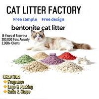 Produsen OEM Pasir Kucing Bentonit Ramah Lingkungan Biodegradable Dapat Dibuang di Toilet Grosir Pengiriman Cepat Bebas Debu Bentuk Bulat