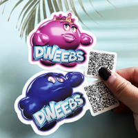 Autocollant de logo de marque de haute qualité, imperméable, découpé à la forme, impression UV, avec code QR, code-barres, étiquette adhésive en papier