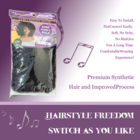 Cheveux synthétiques afro crépus en vrac pour tresses, 12 pouces, 100g, fibre PET haute température, approvisionnement stable pour salons et projets de tressage en gros