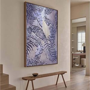 Peinture à l'huile sur toile grand format, peinte à la main, avec cadre texturé 3D, décoration murale moderne, arts décoratifs, vente en gros - Product Image 2