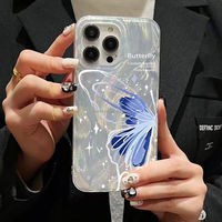 Coque de téléphone en TPU de conception sportive pour 16 Pro Max Couple Papillon Anti-chute Compatible avec pour 16/15/14/13/12