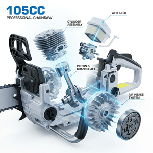 Motosierra de Gasolina de Alta Potencia 070 |   Motosierra Comercial Profesional de 105cc con Barra de 36 Pulgadas |   Herramienta de Corte de Madera Resistente - Product Image 3