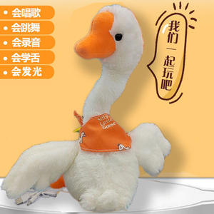 Usine en gros jaune canard jouet 120 <span class=keywords><strong>chansons</strong></span> parlant répéter doux coton tissu peluche canard danse caractéristiques comprennent le chant - Product Image 4