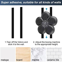 DECELEVEN Cible murale électronique intelligente en cuir PU noir pour entraînement d'agilité et de boxe, avec musique intégrée