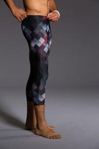 Leggings noirs de gym pour hommes collants de compression élastiques sans couture ensembles de yoga personnalisés leggings bretelles soutiens-gorge chemises ensemble de hauts doux - Product Image 2