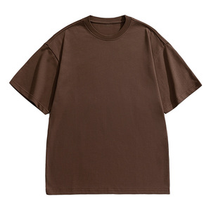 Venta al por mayor a granel de gran tamaño Loose <span class=keywords><strong>Fit</strong></span> 100% algodón Plain Blank Boxy Drop Shoulder de alta calidad de gran tamaño Unisex 300 Gsm camiseta - Product Image 6