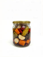 Toples Kaca Bulat 420ml, Dapat Digunakan Kembali, Food Grade, dengan Sablon Sutra untuk Kemasan Makanan Kaleng dan Acar
