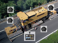 Moniteur de voiture 10,1 pouces, système de caméra de camion 4 canaux 1080P AHD avec fonction DVR