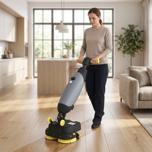 GS03 Commercial Cordless Walk-Behind Battery-<b>Powered</b> <b>Brush</b> Cleaning Warehouse Floor Scrubber Machine - Product Image 1