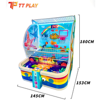 Machine de jeu d'arcade de basket-ball pour enfants, construction en métal et plastique, 2 joueurs, tension universelle, gameplay immersif, anglais