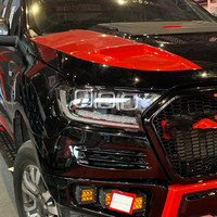 Ensemble de phares LED KGKB pour Ford Ranger 2016-2020, haute qualité, trois lentilles de projecteur, clignotants séquentiels, plug and play